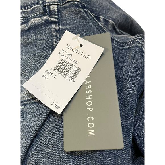 $168 Wash Lab MILLIE Long Sleeve Denim Shirt Dress | Size L -NWT - Picture 5 of 9